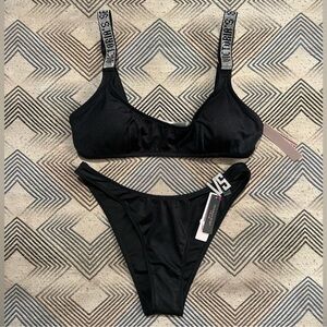 Victoria’s Secret Shine Rhinestones Bling Swim Bra & Bikini